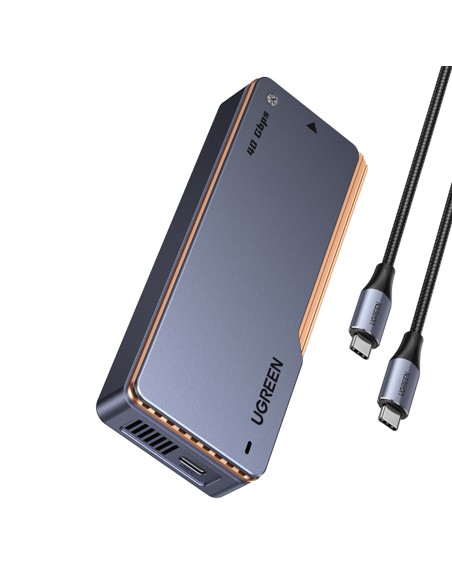 
M.2 NVMe SSD korpusas su aktyviu aušinimu, USB4 40Gb/ s – pilkas
