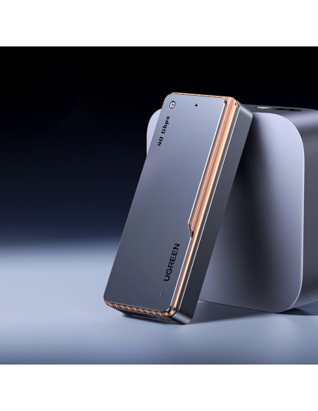 
M.2 NVMe SSD korpusas su aktyviu aušinimu, USB4 40Gb/ s – pilkas

