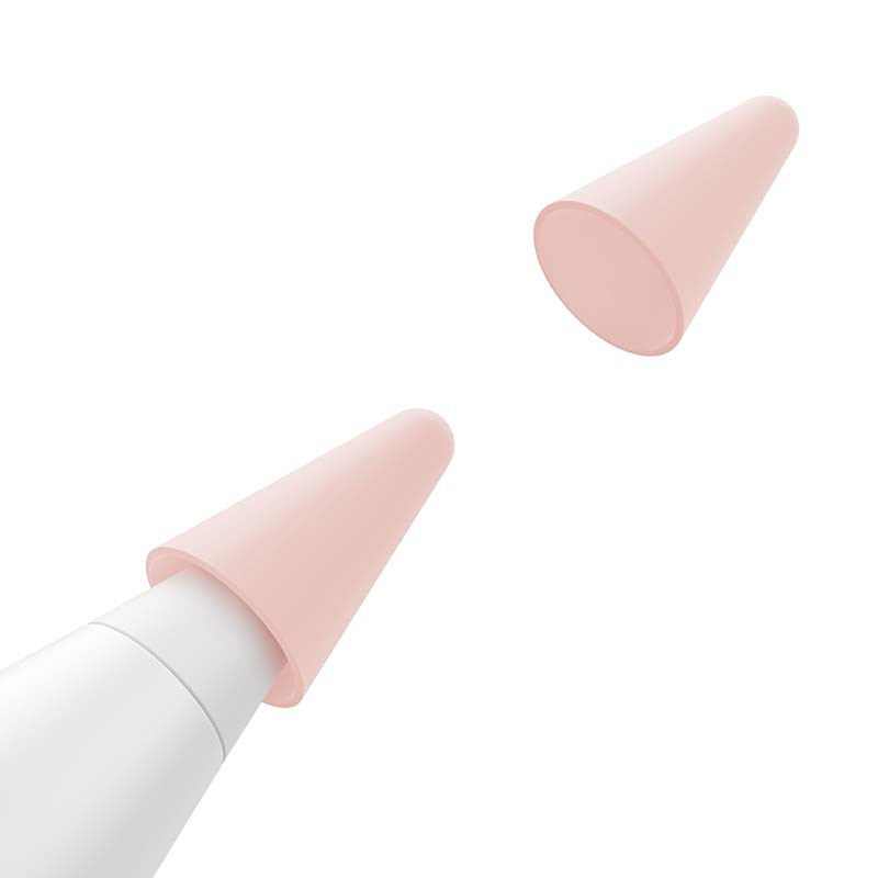 Silikoniniai rašiklio antgaliai balta mėlyna rožinė vidutinė 12vnt.