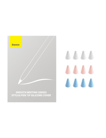 Silikoniniai rašiklio antgaliai balta mėlyna rožinė vidutinė 12vnt. Silikoniniai rašiklio antgaliai balta mėlyna rožinė vidutinė 12vnt.