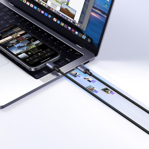
USB-C PD 240W 1m kabelis – juodas
