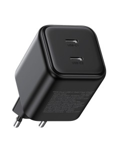 
USB-C GaN 45W sieninis įkroviklis – juodas

