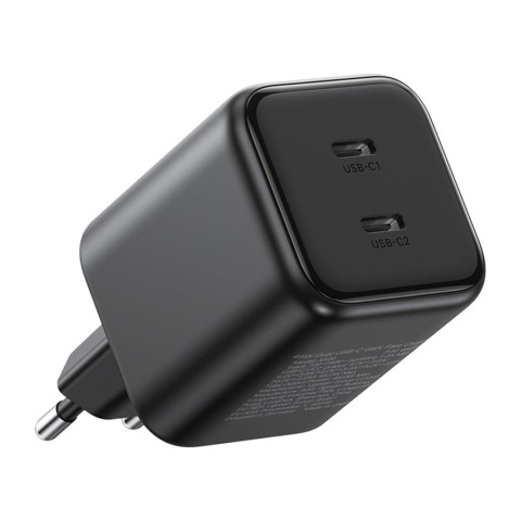 
USB-C GaN 45W sieninis įkroviklis – juodas
