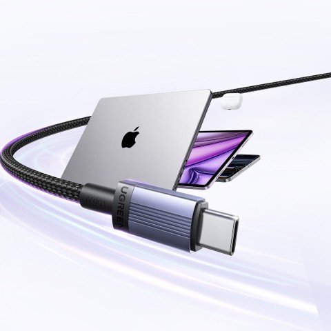 
USB-C PD laidas greitam įkrovimui 100 W 0,5 m - juodas
