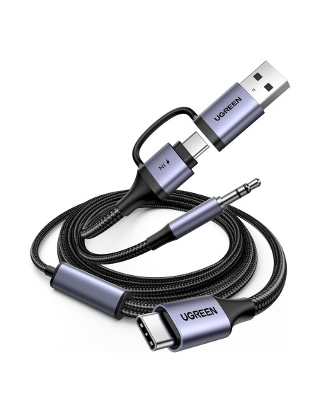 
Garso adapteris su įkrovimo funkcija 2 viename USB-C - USB-A/ C mini lizdas - juodas
