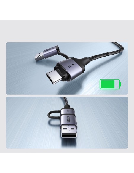 
Garso adapteris su įkrovimo funkcija 2 viename USB-C - USB-A/ C mini lizdas - juodas
