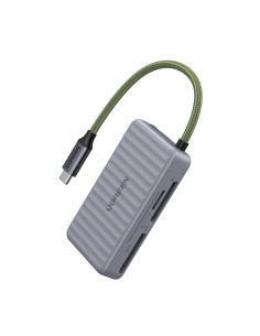 
SD microSD USB-C atminties kortelių skaitytuvas – pilkas
