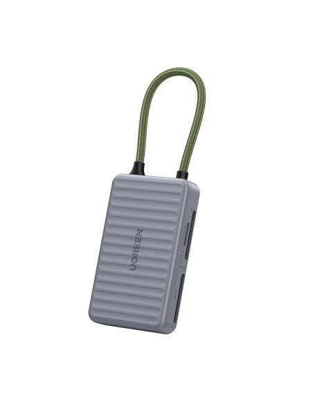 
SD microSD USB-C atminties kortelių skaitytuvas – pilkas
