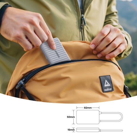 
SD microSD USB-C atminties kortelių skaitytuvas – pilkas
