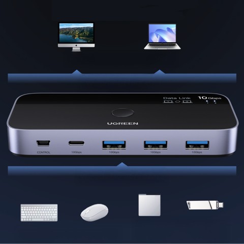 
USB-C USB-A 10Gb/ s jungiklis – pilkas
