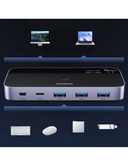 
USB-C USB-A 10Gb/ s jungiklis – pilkas
