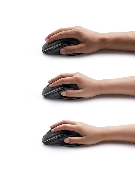 
Belaidė ergonomiška optinė pelė, 5 mygtukai, 1600 DPI - juoda
