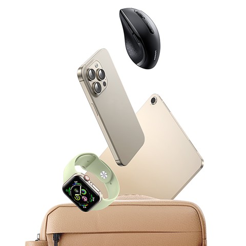 
Belaidė ergonomiška optinė pelė, 5 mygtukai, 1600 DPI - juoda
