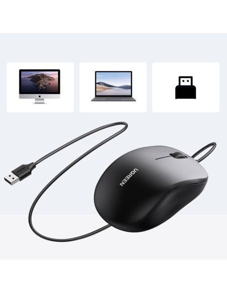 
Laidinė optinė pelė 1200 DPI - juoda
