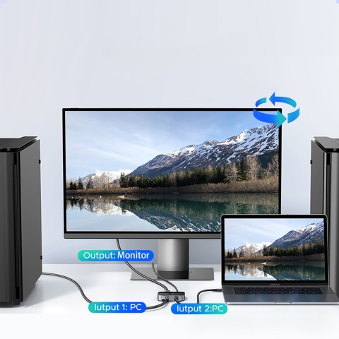 
Perjungti DisplayPort USB-C į USB-C – pilka
