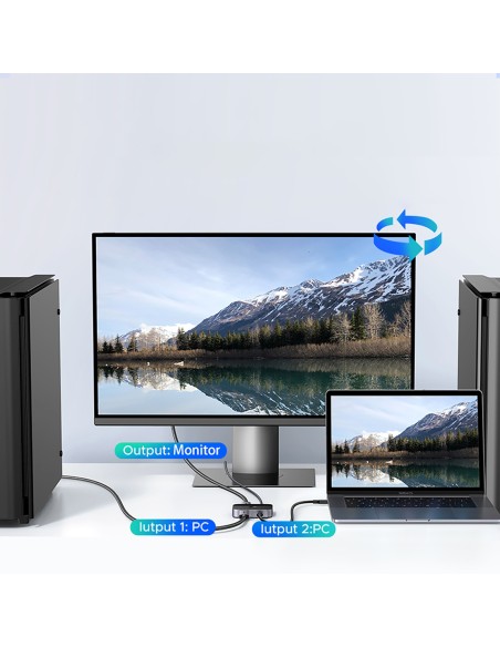 
Perjungti DisplayPort USB-C į USB-C – pilka
