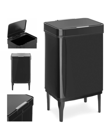 Automatinė šiukšlių dėžė ant kojų 45 l - juoda Automatinė šiukšlių dėžė ant kojų 45 l - juoda