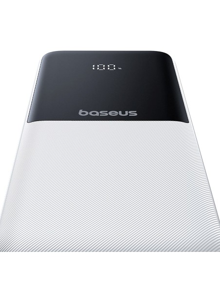 
„Lipow“ 10000mAh 22,5W išorinė baterija su integruotu USB-C „iPhone“ „Lightning“ laidu – balta

