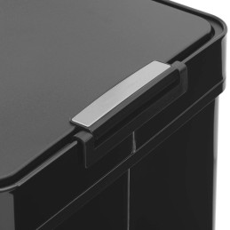 Automatinė šiukšlių dėžė ant kojų 45 l - juoda