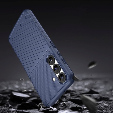 
Silikoninis šarvuotas dėklas, skirtas „Samsung Galaxy S25 Thunder“ dėklui – mėlynas
