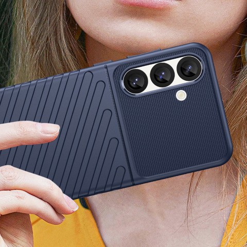 
Silikoninis šarvuotas dėklas, skirtas „Samsung Galaxy S25 Thunder“ dėklui – mėlynas
