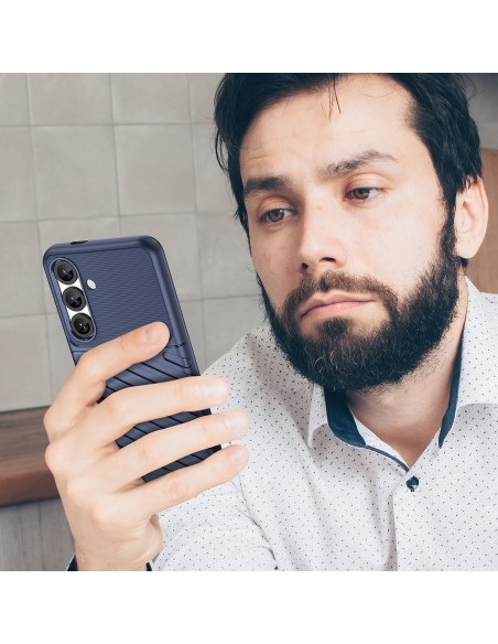 
Silikoninis šarvuotas dėklas, skirtas „Samsung Galaxy S25 Thunder“ dėklui – mėlynas
