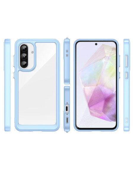 
„Samsung Galaxy A56 Outer Space“ dėklas su lanksčiu rėmeliu – mėlynas
