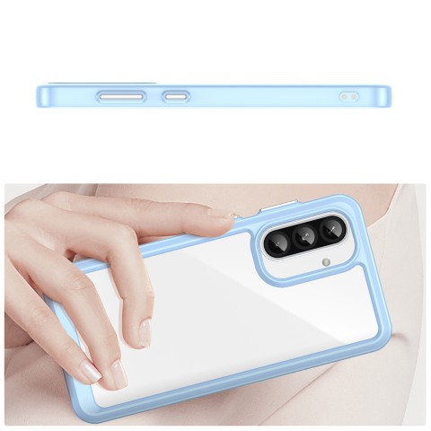 
„Samsung Galaxy A56 Outer Space“ dėklas su lanksčiu rėmeliu – mėlynas
