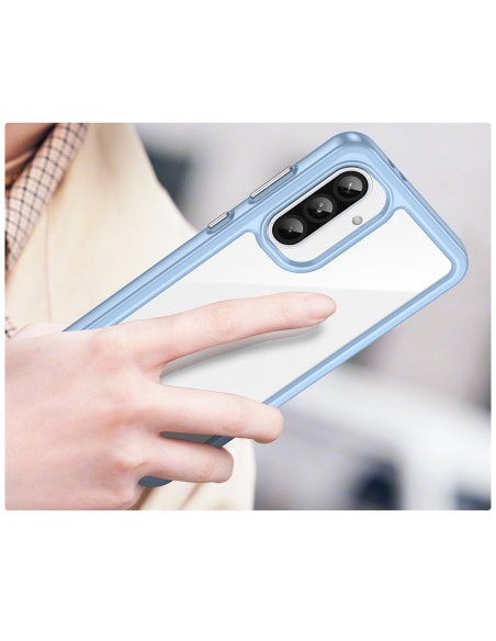 
„Samsung Galaxy A56 Outer Space“ dėklas su lanksčiu rėmeliu – mėlynas
