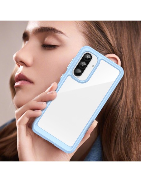 
„Samsung Galaxy A56 Outer Space“ dėklas su lanksčiu rėmeliu – mėlynas
