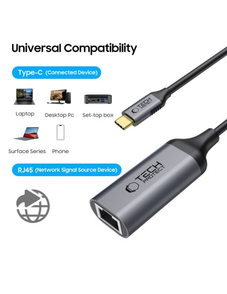 
USB-C į Ethernet RJ45 1000 Mbps adapteris – juodas
