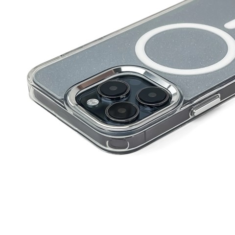 
Blizgantis dėklas, skirtas „Samsung Galaxy A36 5G“, „MagSafe“ blizgučių dėklas – baltas
