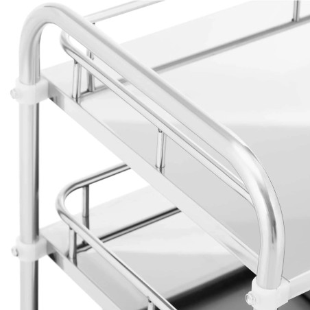 Kosmetinio gydymo laboratorinis vežimėlis iš plieno 3 lentynos 55 x 39 x 87 cm 15 kg Kosmetinio gydymo laboratorinis vežimėlis iš plieno 3 lentynos 55 x 39 x 87 cm 15 kg