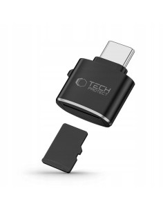 
USB-C microSD atminties kortelių skaitytuvo adapteris – juodas
