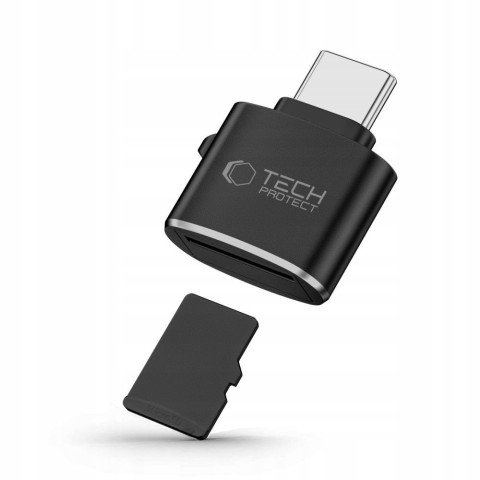 
USB-C microSD atminties kortelių skaitytuvo adapteris – juodas
