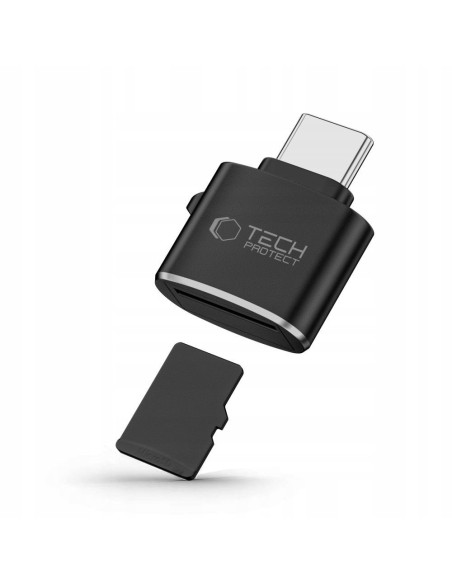 
USB-C microSD atminties kortelių skaitytuvo adapteris – juodas
