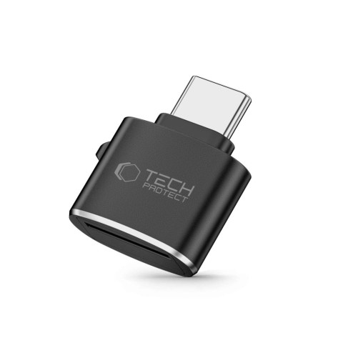 
USB-C microSD atminties kortelių skaitytuvo adapteris – juodas
