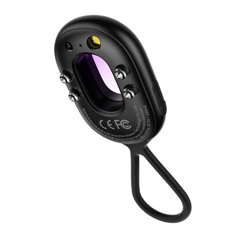
Paslėptos kameros detektorius su mini žibintuvėliu ir signalizacija + USB-A - USB-C laidas - juodas
