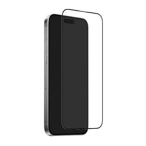 
Grūdintas stiklas, skirtas „iPhone 17 Pro“ su aplikatoriumi ir juodu „Puro Frame“ rėmeliu
