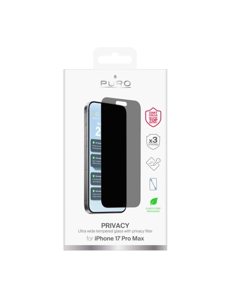 
Grūdintas stiklas iPhone 17 Pro Max telefonui „Privacy“
