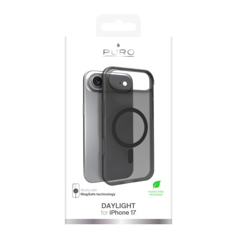 
„iPhone 17 Air“ dienos šviesos „Magsafe“ silikoninis dėklas – permatomas juodas
