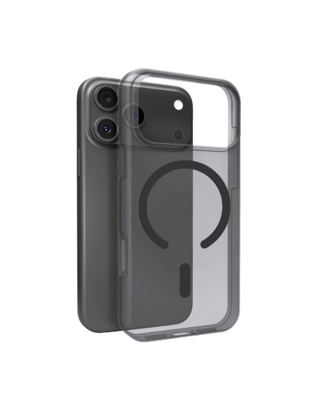 
„iPhone 17 Pro Max“ dienos šviesos „Magsafe“ silikoninis dėklas – permatomas juodas
