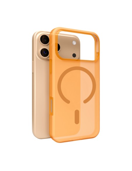 
„iPhone 17 Pro“ dienos šviesos „Magsafe“ silikoninis dėklas – permatomas oranžinis
