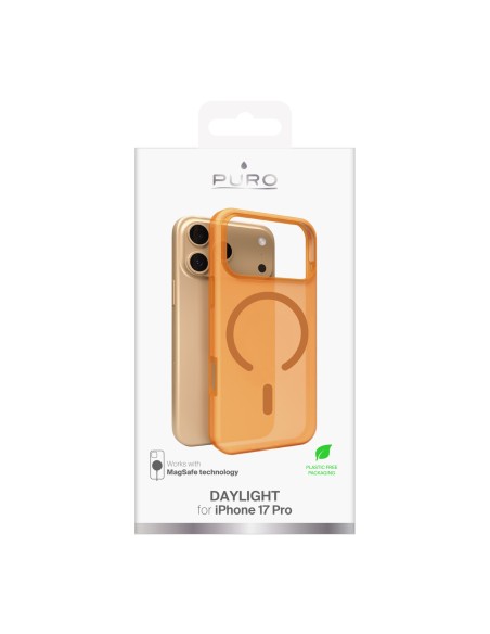 
„iPhone 17 Pro“ dienos šviesos „Magsafe“ silikoninis dėklas – permatomas oranžinis
