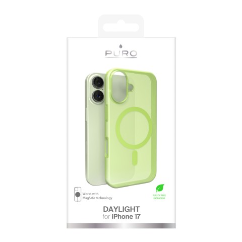 
„iPhone 17 Daylight Magsafe“ silikoninis dėklas – permatomas žalias
