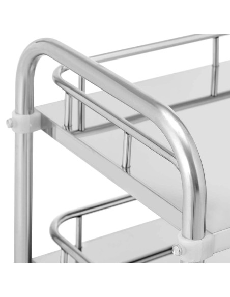 Kosmetinio gydymo laboratorinis vežimėlis iš plieno 3 lentynos 1 stalčius 65 x 60 x 86,5 cm 15 kg Kosmetinio gydymo laboratorinis vežimėlis iš plieno 3 lentynos 1 stalčius 65 x 60 x 86,5 cm 15 kg