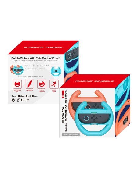 
Vairavimo simuliatoriaus vairas Joy-Con Nintendo Switch 2 valdikliui, juodas - 2 vnt.
