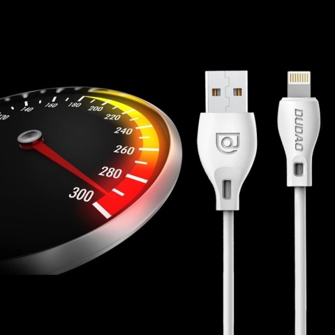 
USB-A - iPhone Lightning 2.4A laidas 1 m - baltas
