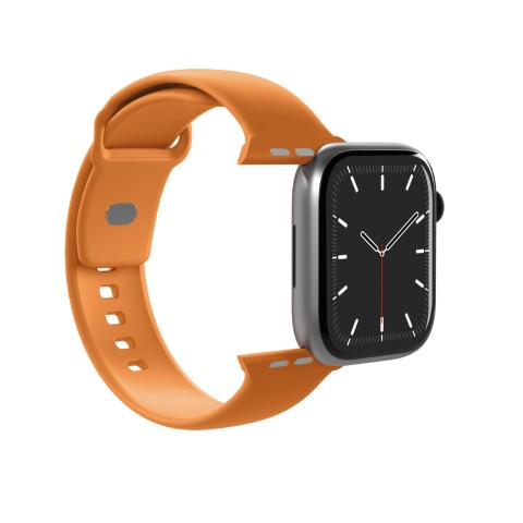 
Silikoninis dirželis, skirtas „Apple Watch 44/ 45/ 46/ 49mm Icon“ - oranžinis
