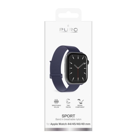 
Nailoninis dirželis, skirtas „Apple Watch 44/ 45/ 46/ 49mm Sport“ – tamsiai mėlynas
